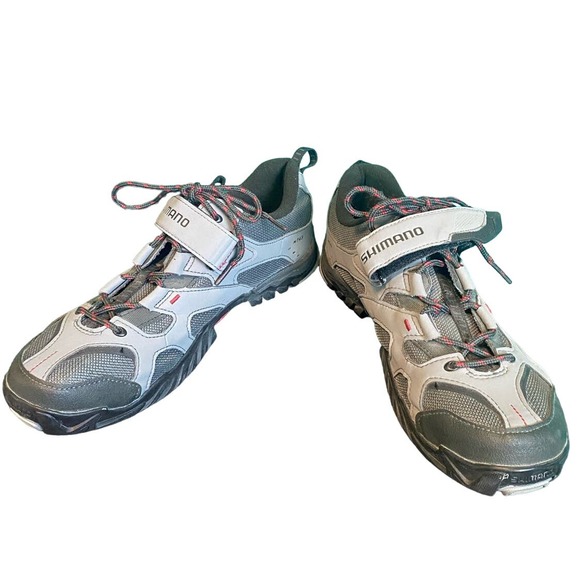 Shimano Pedaling Dynamics Men's Cycling Shoes Gray & Red Size 11/48 - Picture 1 of 11